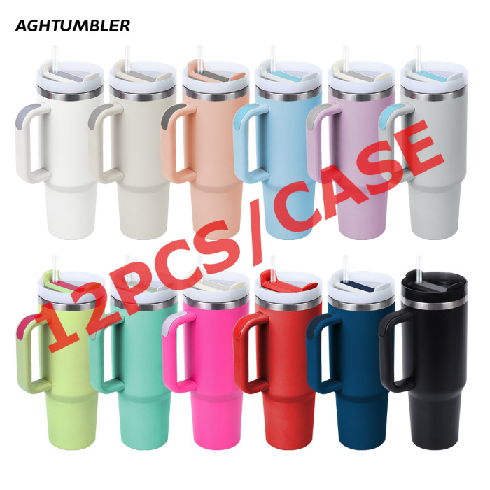 US Warehouse H2 40OZ powder coated tumblers Mixed12 Colors
