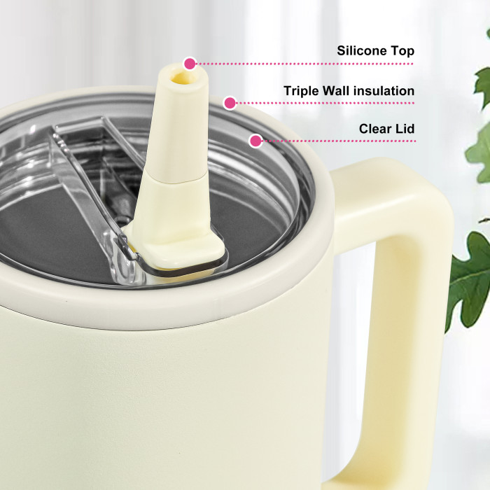 US Warehouse 40OZ powder coated tumblers with flip straw lids(Not for sublimation)