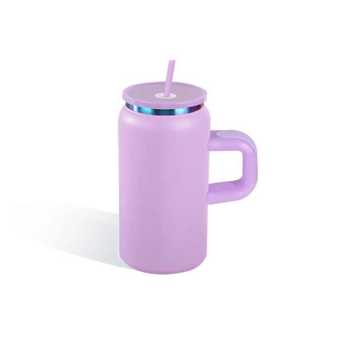 US Warehouse Rainbow Plated 16oz Powder Coated Cups Libby Cups With Handle