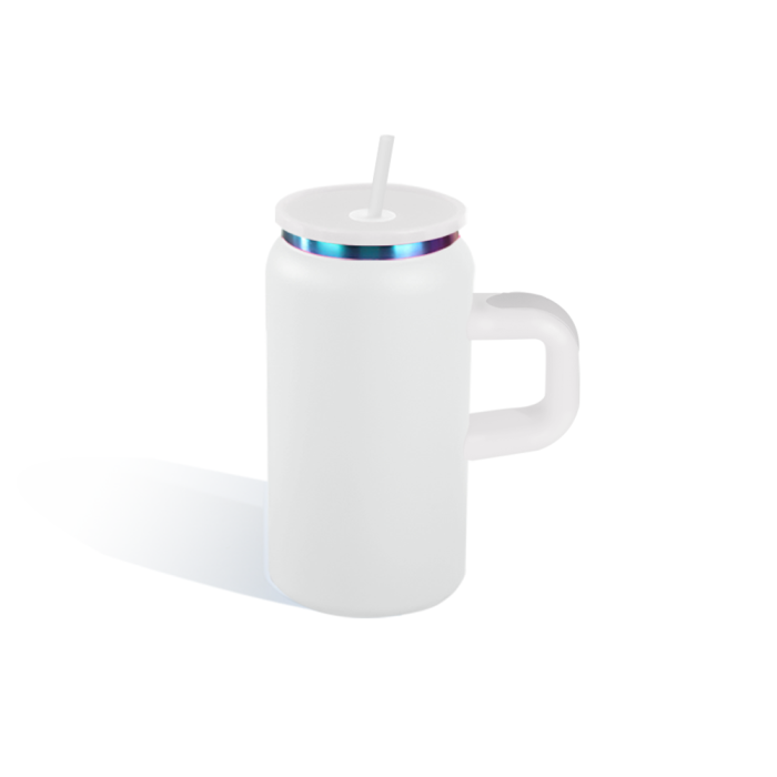 US Warehouse Rainbow Plated 16oz Powder Coated Cups Libby Cups With Handle