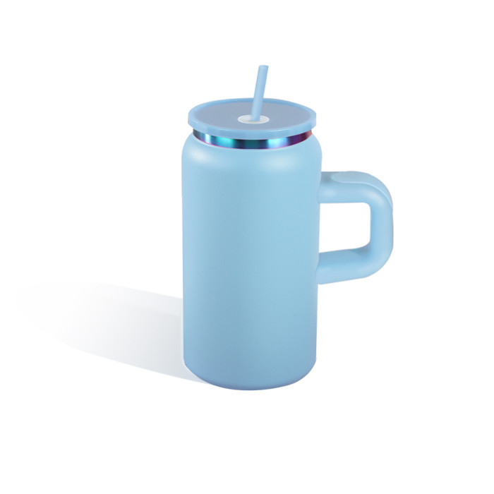 US Warehouse Rainbow Plated 16oz Powder Coated Cups Libby Cups With Handle