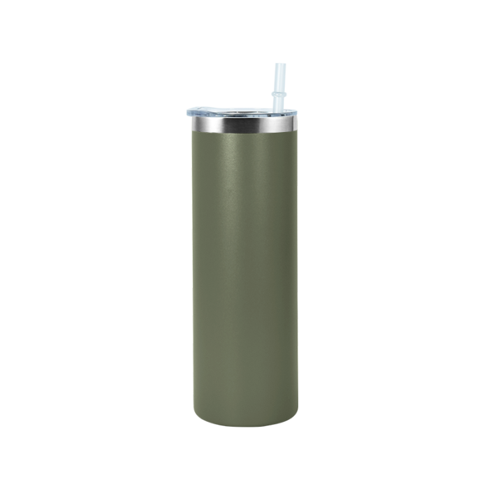 US Warehouse 20oz Powder Coated Straight Skinny Tumbler