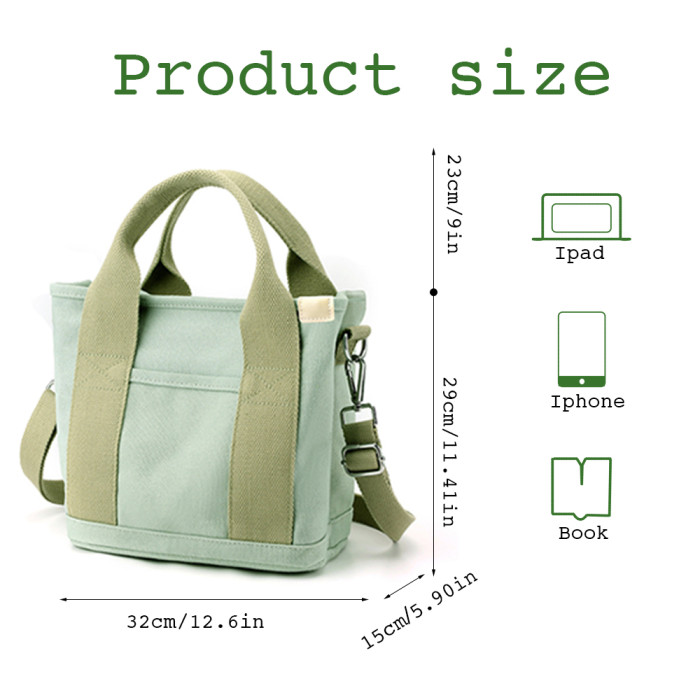 China Warehouse 24pcs 12.6*11.4*6 inches Canvas Multiway Pocket Tote