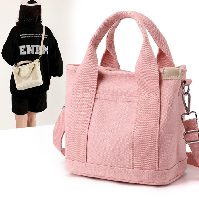 China Warehouse 24pcs 12.6*11.4*6 inches Canvas Multiway Pocket Tote