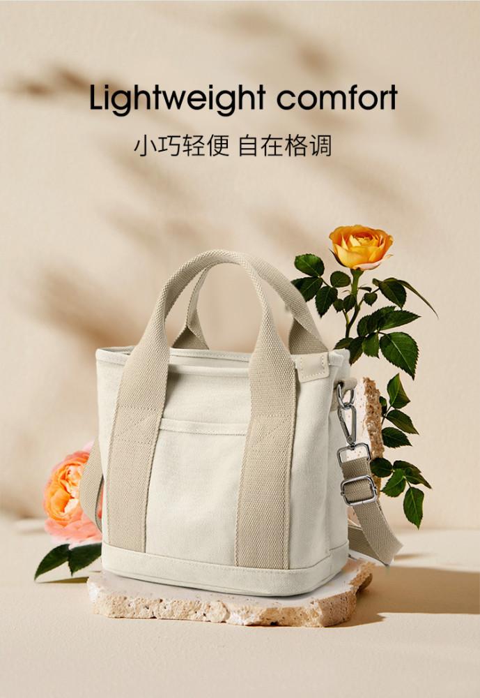 China Warehouse 24pcs 12.6*11.4*6 inches Canvas Multiway Pocket Tote