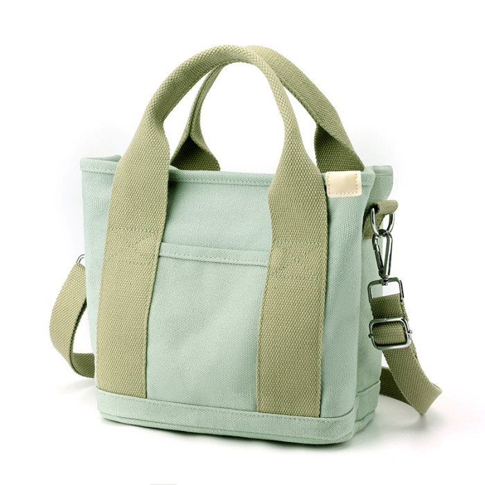 China Warehouse 24pcs 12.6*11.4*6 inches Canvas Multiway Pocket Tote