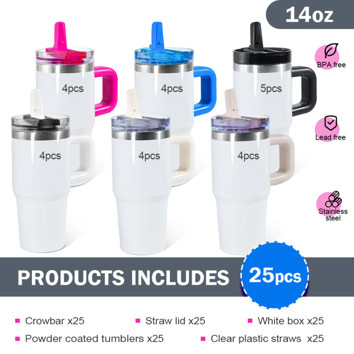 US Warehouse 14oz sublimation tumbler with removeable nozzle of lid(easily cleaning)