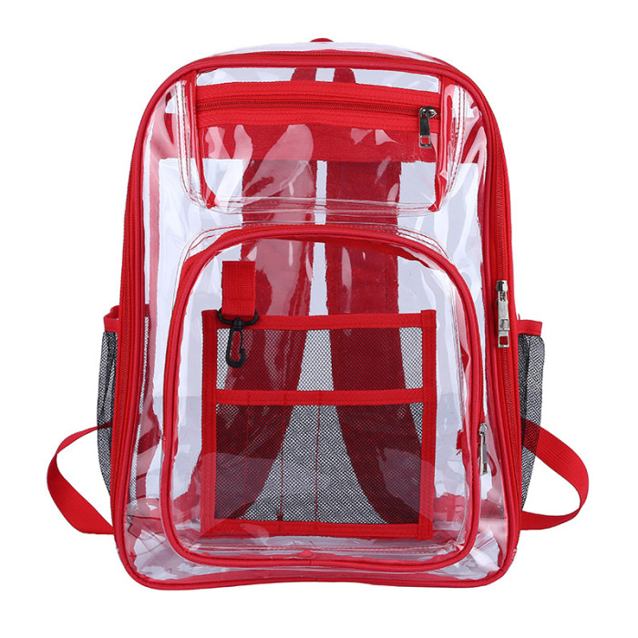China warehouse 20pcs Upgraded 17*12.5*6 inches PVC Clear Backpack