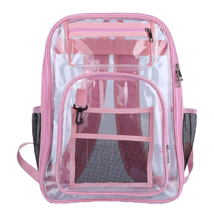 China warehouse 20pcs Upgraded 17*12.5*6 inches PVC Clear Backpack