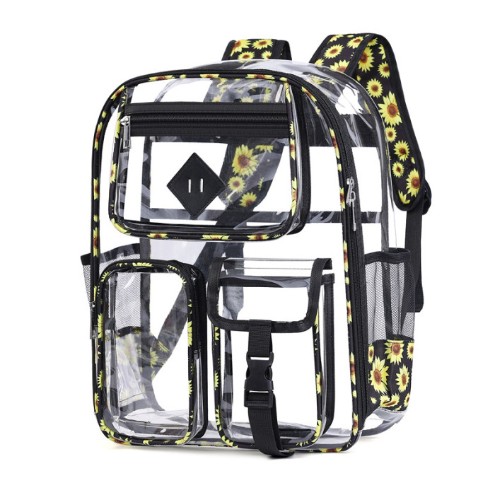 China warehouse 18pcs 17*12.5*6 inches PVC Clear Backpack
