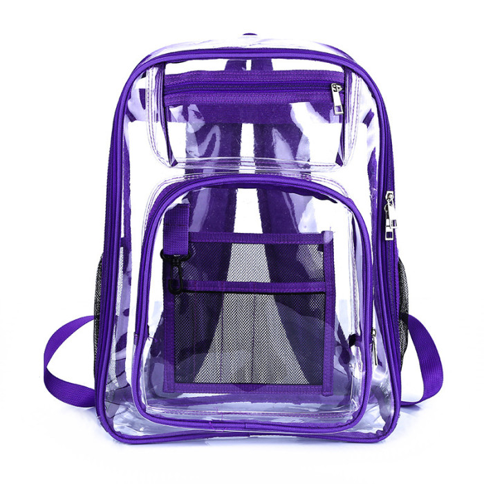 China warehouse 20pcs Upgraded 17*12.5*6 inches PVC Clear Backpack