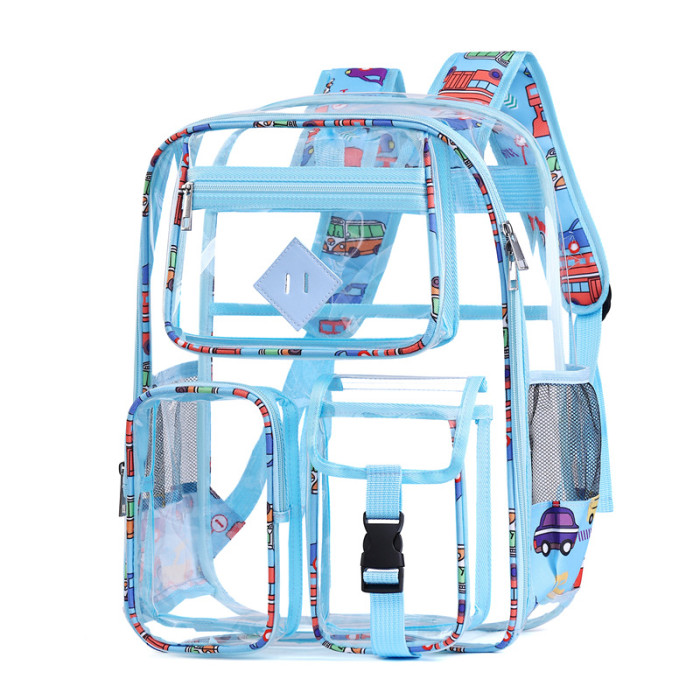 China warehouse 18pcs 17*12.5*6 inches PVC Clear Backpack