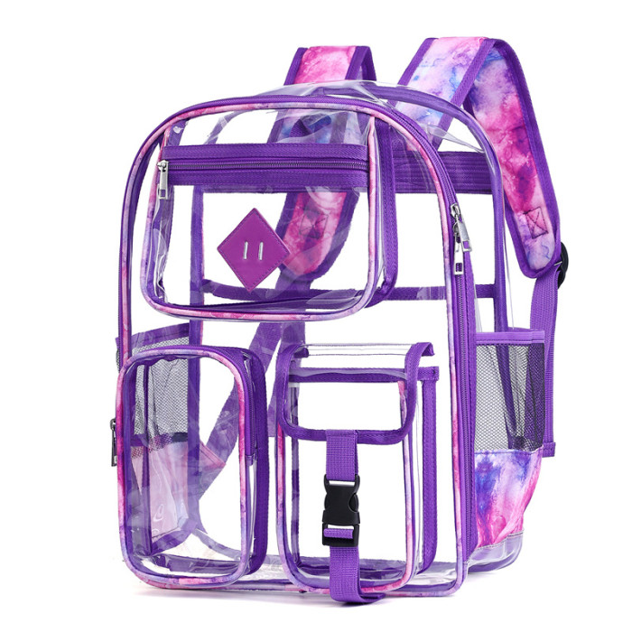 China warehouse 18pcs 17*12.5*6 inches PVC Clear Backpack