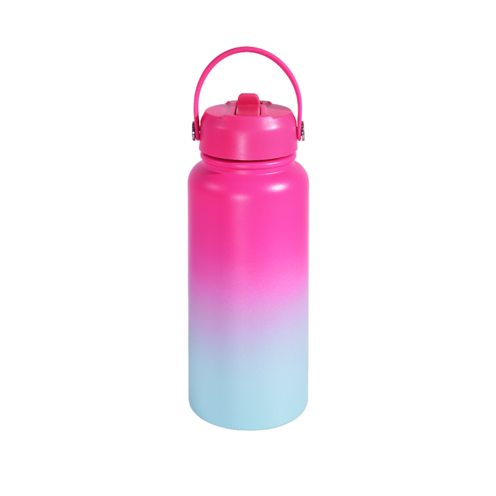 US Warehouse 32oz Gradient Powder Coated  Sports Water Bottle