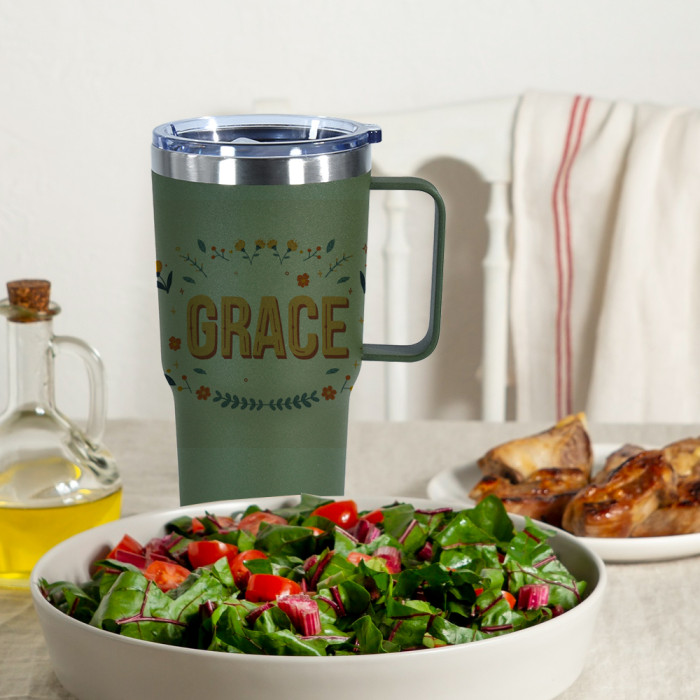 US Warehouse 20oz powder coated tumbler with handle