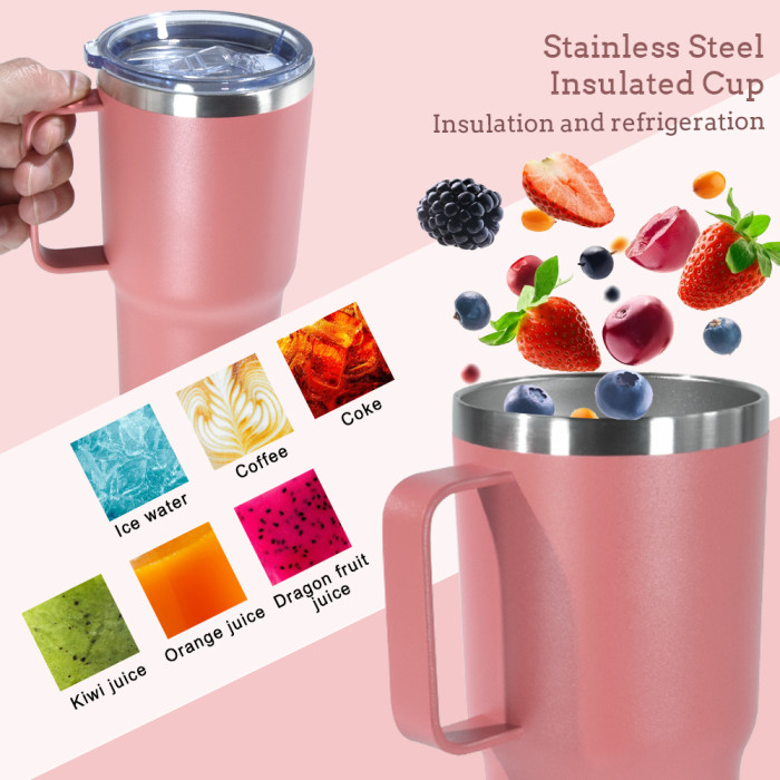 US Warehouse 20oz powder coated tumbler with handle