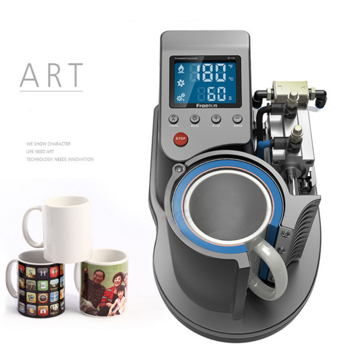 China Warehouse 2pcs 11oz Pneumatic AUTOMATICAL Mug Press(Free your hands)