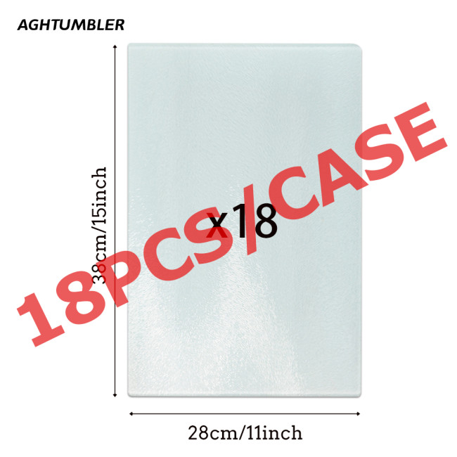US warehouse 11*15 inches tempered glass sublimation cutting board