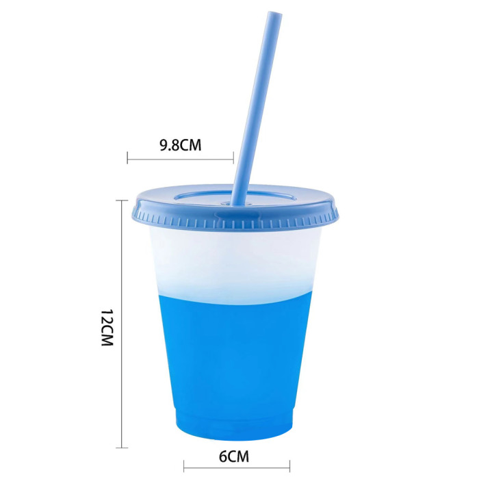 China warehosue 200pcs 16oz Cold Liquid Color change plastic Cup,BPA FREE(Not for sublimation)