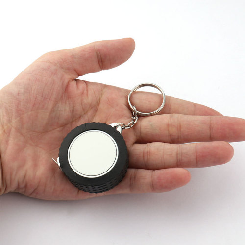 China Warehouse 50pcs Mini Tyre Tapeline Sublimation Keychain Key Chain Keychains
