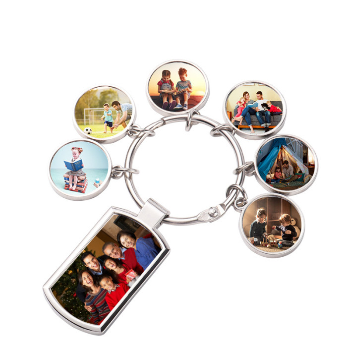 China Warehouse 30pcs zinc-alloy Sublimation Key Chain Keychains KeyChain