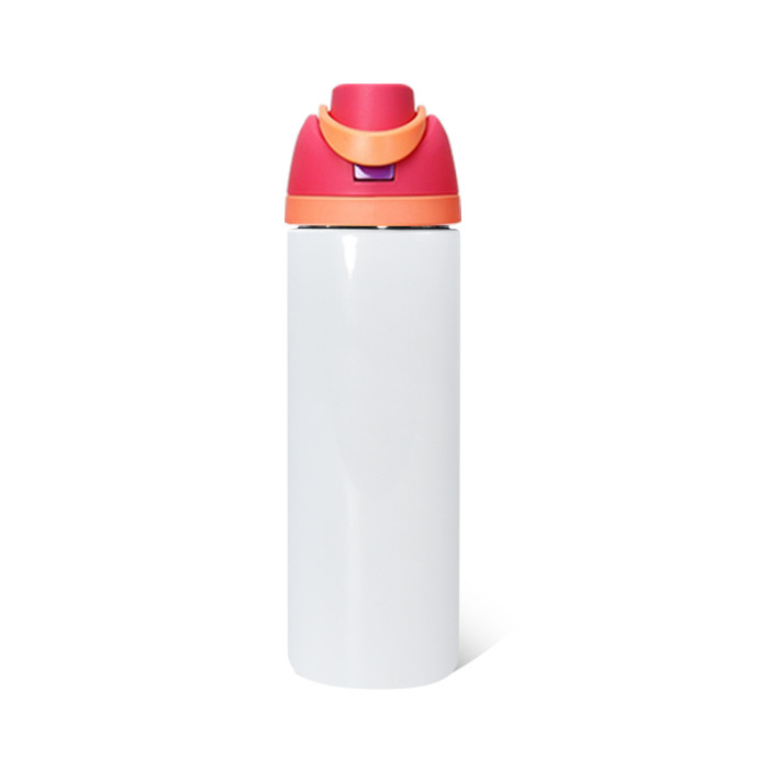 US Warehouse No Pit 24oz sublimation water bottle FreeSip Insulated Stainless Steel Water Bottle with Straw