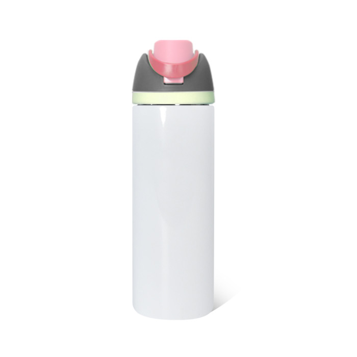 US Warehouse No Pit 24oz sublimation water bottle FreeSip Insulated Stainless Steel Water Bottle with Straw