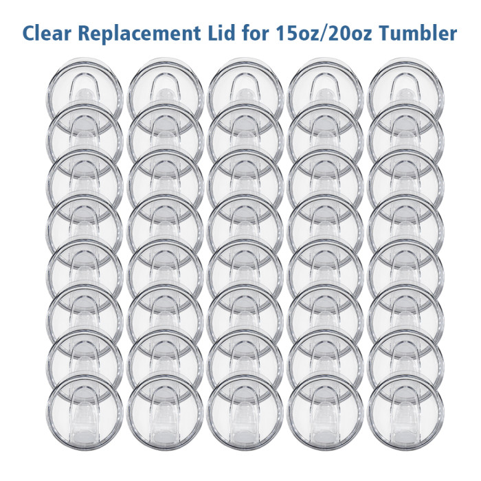 US Warehouse Clear Replacement Lids for 20oz/15oz skinny tumbler