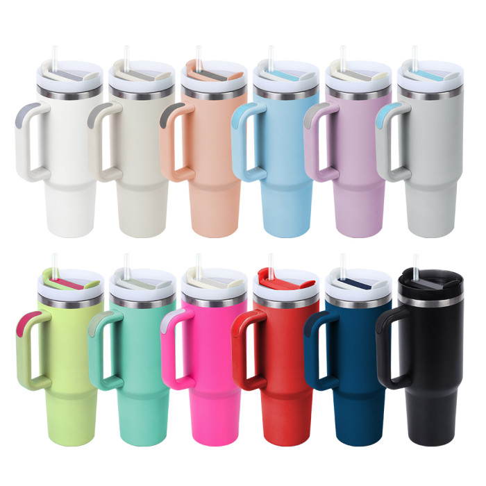 US Warehouse H2 40OZ powder coated tumblers Mixed12 Colors