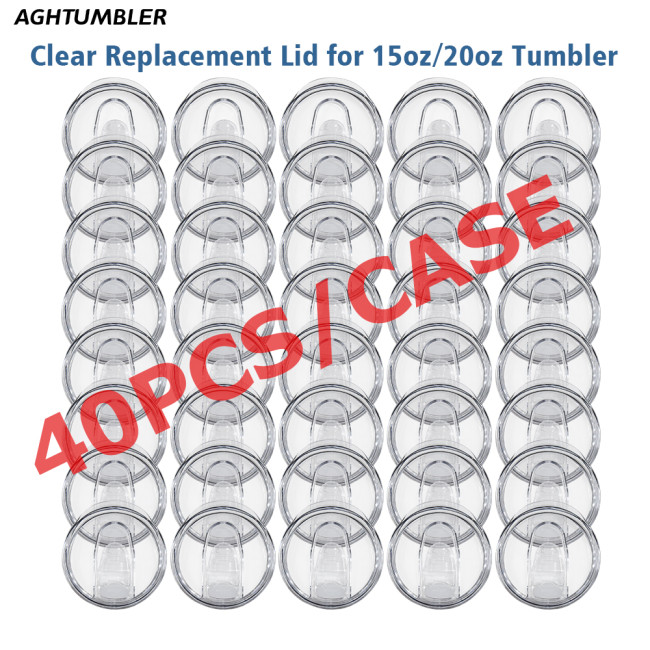 US Warehouse Clear Replacement Lids for 20oz/15oz skinny tumbler