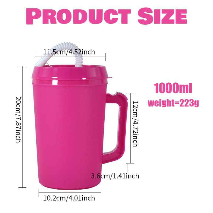 US Warehouse BPA FREE 34oz colored plastic travel Cup (Not for sublimation)