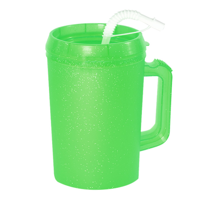 US Warehouse BPA FREE 34oz Glitter Plastic travel Cup Mugs (Not for sublimation)