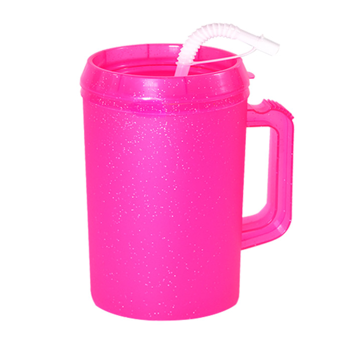 US Warehouse BPA FREE 34oz Glitter Plastic travel Cup Mugs (Not for sublimation)