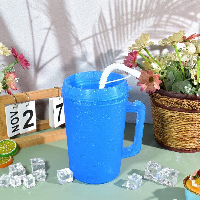 US Warehouse BPA FREE 34oz Glitter Plastic travel Cup Mugs (Not for sublimation)