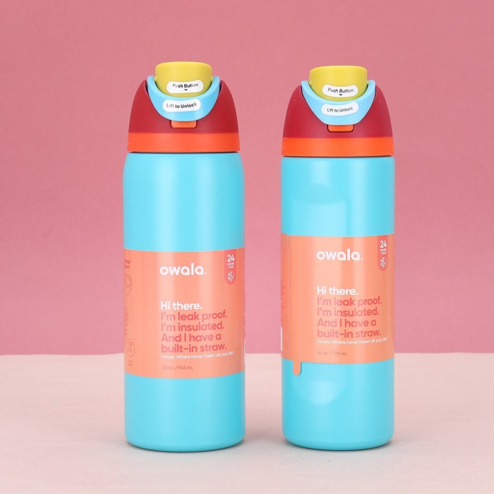 China Warehouse 24oz/32oz Portable Stainless Steel FREESILP Sports Water Bottle