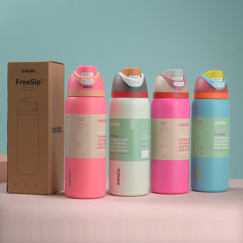 China Warehouse 24oz/32oz Portable Stainless Steel FREESILP Sports Water Bottle