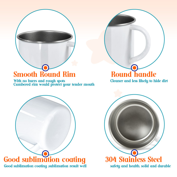 US warehouse 12oz White Sublimation Cups Mugs Cup Mug