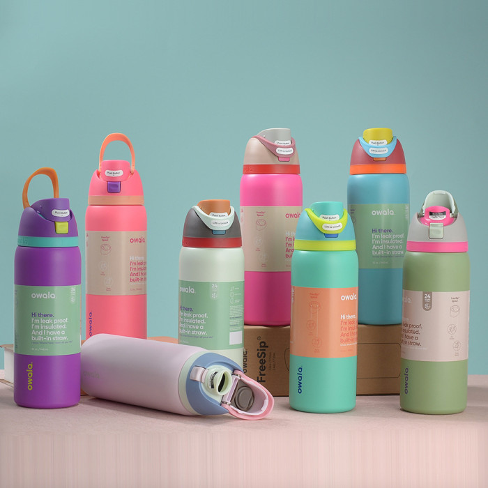 China Warehouse 24oz/32oz Portable Stainless Steel FREESILP Sports Water Bottle