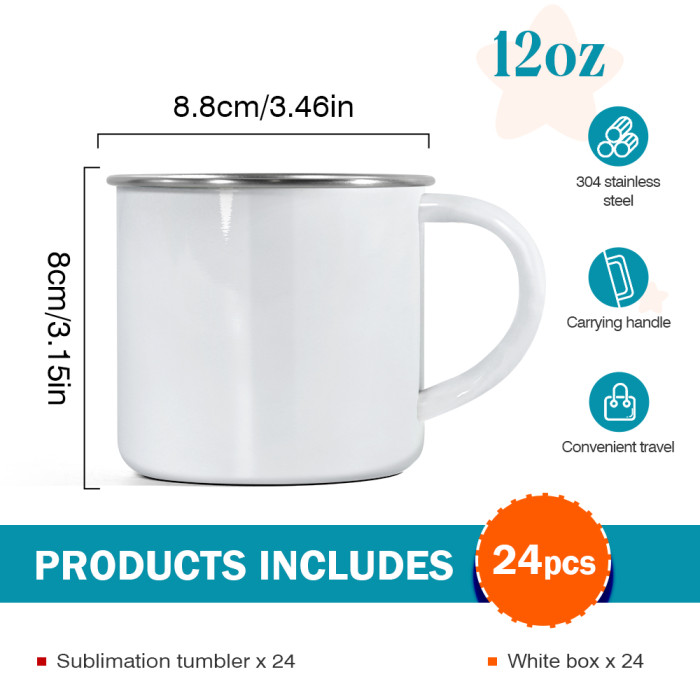 US warehouse 12oz White Sublimation Cups Mugs Cup Mug