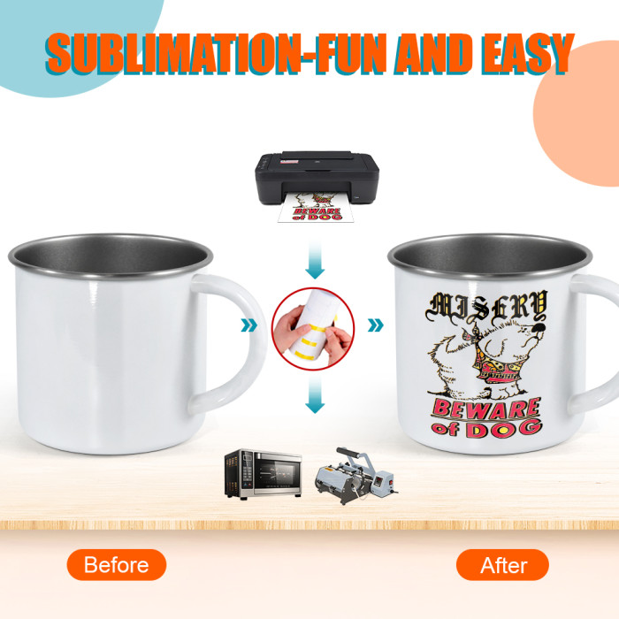 US warehouse 12oz White Sublimation Cups Mugs Cup Mug