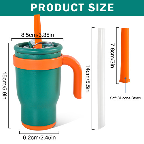 US Warehouse 14oz powder coated Colored Stainless Steel Kids water bottle Cups Tumblers