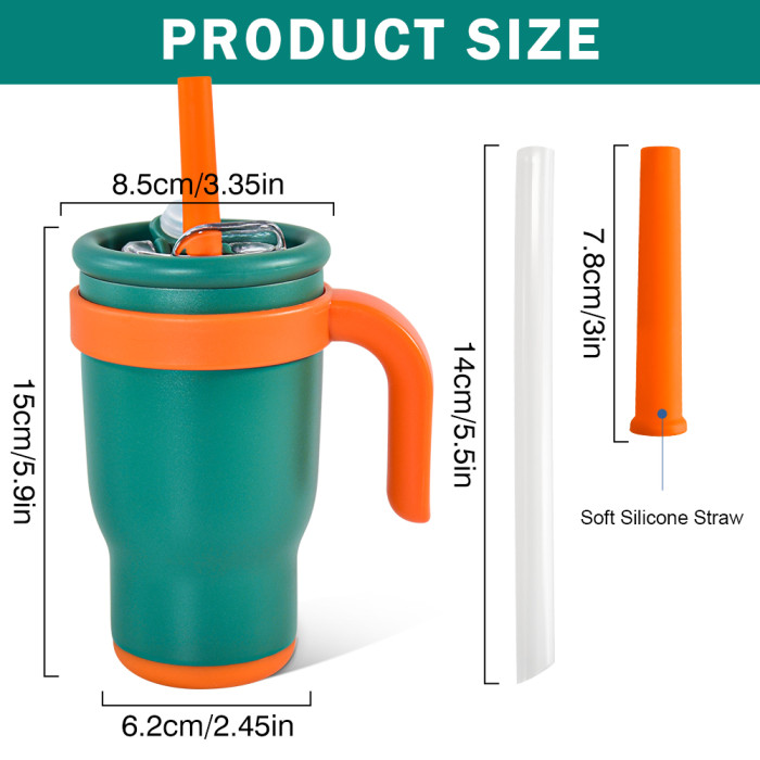 US Warehouse 14oz powder coated Colored Stainless Steel Kids water bottle Cups Tumblers