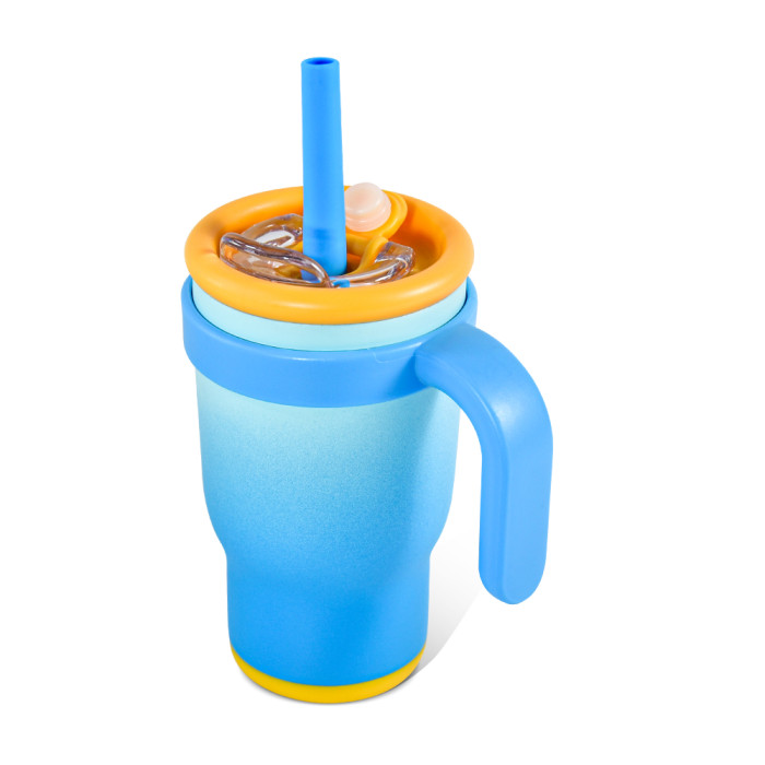 US Warehouse 14oz powder coated Colored Stainless Steel Kids water bottle Cups Tumblers