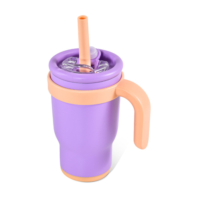 US Warehouse 14oz powder coated Colored Stainless Steel Kids water bottle Cups Tumblers