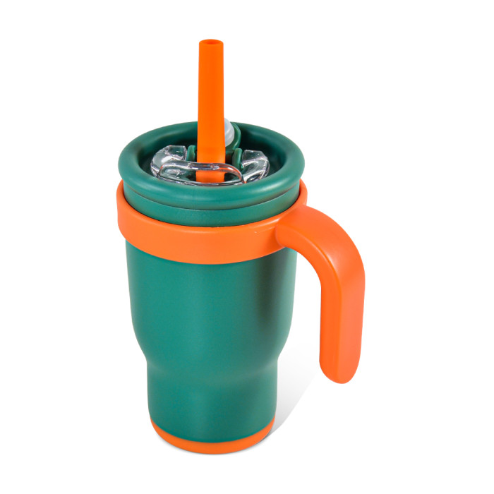 US Warehouse 14oz powder coated Colored Stainless Steel Kids water bottle Cups Tumblers