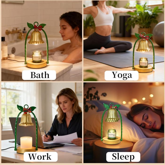 US warehouse Candle Warmer Lamp with 2 Bulbs - Flameless 4-Level Dimmable Wax Warmer