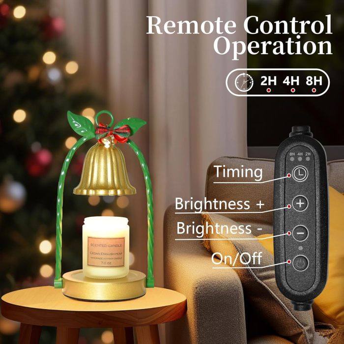 US warehouse Candle Warmer Lamp with 2 Bulbs - Flameless 4-Level Dimmable Wax Warmer