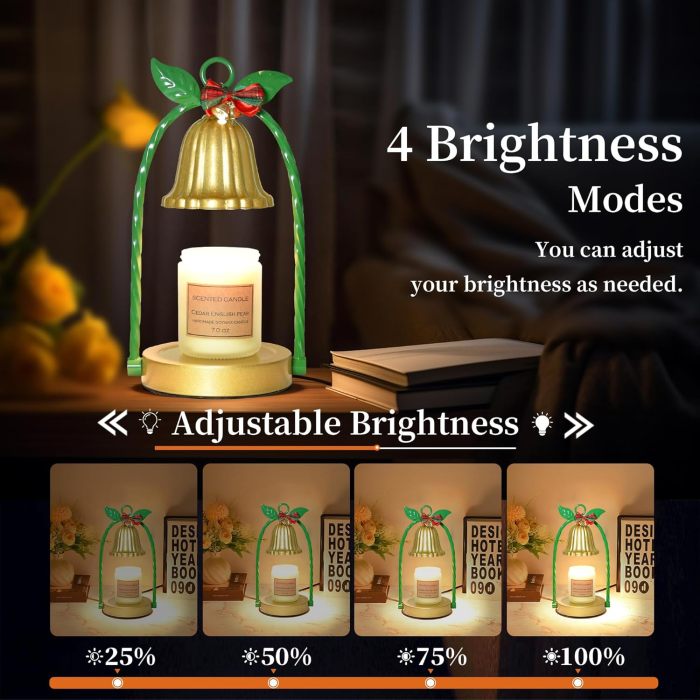 US warehouse Candle Warmer Lamp with 2 Bulbs - Flameless 4-Level Dimmable Wax Warmer