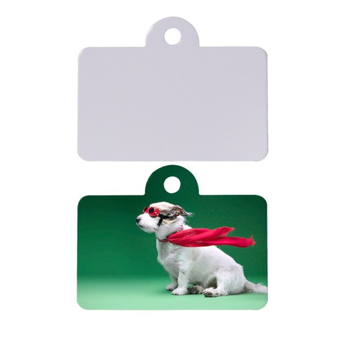 China warehosue 100pcs Aluminum Sublimation Dog/Cat/Pet Tags(Double side for sublimation)