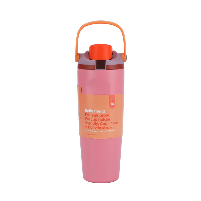China Warehouse 30oz Portable Stainless Steel FREESILP Sports Water Bottle with Hnadle Lid